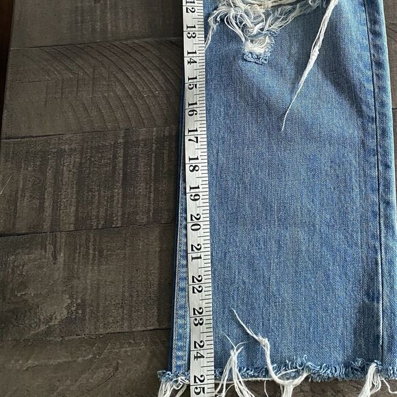 Rag & Bone Women’s Wide Leg Crop Distressed Jeans In Shaker Wash‎ Size 25 - Picture 14 of 15